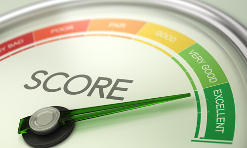 Credit Score pointing to an "Excellent" rating.