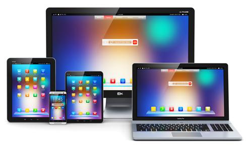 Electronics on white background - november shopping deals