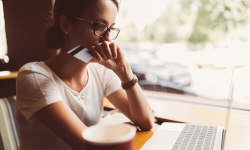 Woman worried she may be the victim of an online shopping scam.