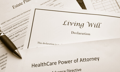 A Living Will and Healthcare Power of Attorney, two of nine important documents to protect your financial goals.